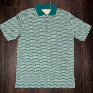Walter Hagen Men's Clubhouse 19th Hole Polo, Club Green Print, Size: Small